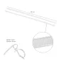 Brida Nylon 100%. Color Blanco / Natural 3,5 x 280 mm. 100 Piezas. Abrazadera Plástico, Organizador Cables, Alta Resistencia