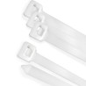 Brida Nylon 100%. Color Blanco / Natural 7,5 x 360 mm. 100 Piezas. Abrazadera Plástico, Organizador Cables, Alta Resistencia