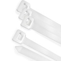 Brida Nylon 100%. Color Blanco / Natural 7,8 x 540 mm. 100 Piezas. Abrazadera Plástico, Organizador Cables, Alta Resistencia
