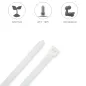 Brida Nylon 100%. Color Blanco / Natural 7,8 x 540 mm. 100 Piezas. Abrazadera Plástico, Organizador Cables, Alta Resistencia