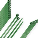 Brida Nylon 100%. Color Verde 4,6 x 300 mm. Bolsa 100 Unidades. Abrazadera Plástico, Organizador Cables, Alta Resistencia