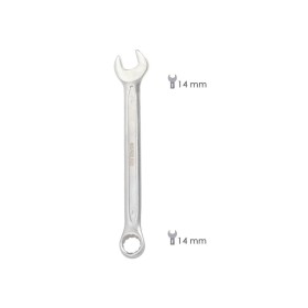 Llave Combinada Plus 14x14 Acero Cromo Vanadio DIN 3113. Llave Doble Boca, Llave Fija, Llave Estrella