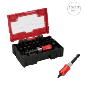 Juego De Puntas Destornillador Acero Con Adaptador Rápido 32 Piezas