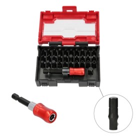 Juego De Puntas Destornillador Acero Cromo Vanadio Con Adaptador Rápido 32 Piezas