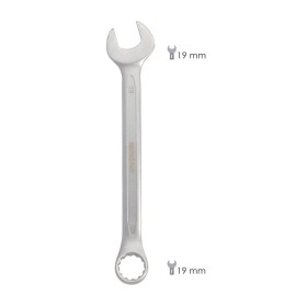 Llave Combinada Plus 19x19 Acero Cromo Vanadio DIN 3113. Llave Doble Boca, Llave Fija, Llave Estrella