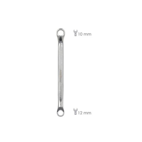 Llave Estrella Acodada Plus Acero Cromo Vanadio 12x13 DIN 838. Llave Doble Boca Acodada, Llave Fija Estrella Acodada