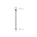 Llave Estrella Acodada Plus Acero Cromo Vanadio 14x15 DIN 838. Llave Doble Boca Acodada, Llave Fija Estrella Acodada
