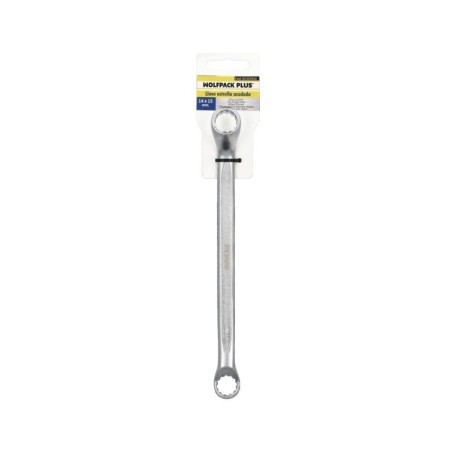 Llave Estrella Acodada Plus Acero Cromo Vanadio 14x15 DIN 838. Llave Doble Boca Acodada, Llave Fija Estrella Acodada