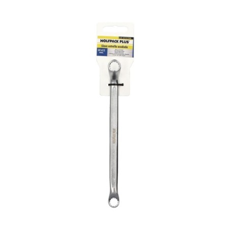 Llave Estrella Acodada Plus Acero Cromo Vanadio 10x11 DIN 838. Llave Doble Boca Acodada, Llave Fija Estrella Acodada