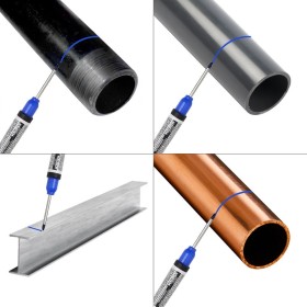 Rotulador Marcador Punta Larga Azul, Marcador Agujeros Profundos, Marcador Zonas Difícil Acceso, Trazador, Rotulador Obras,