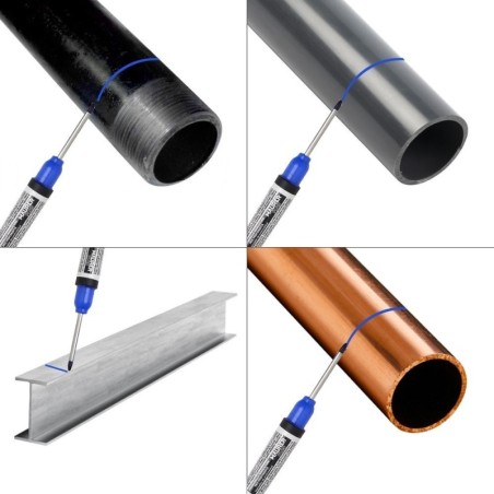 Rotulador Marcador Punta Larga Azul, Marcador Agujeros Profundos, Marcador Zonas Difícil Acceso, Trazador, Rotulador Obras,