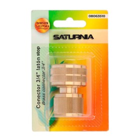 Conector Manguera Con Función STOP Fabricado en Latón 3/4" Hembra, Adaptador Grifo, Conector Grifo A Conector Rápido