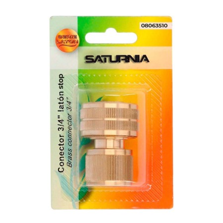Conector Manguera Con Función STOP Fabricado en Latón 3/4" Hembra, Adaptador Grifo, Conector Grifo A Conector Rápido