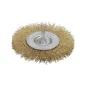 Cepillo Acero Latonado Para Taladro. Disco Diámetro 100 mm. Espiga 1/4"