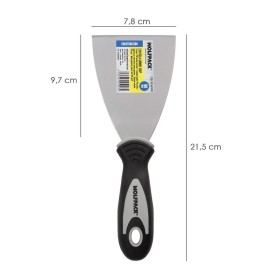 Espátula Mango Gummy Grip Hoja 80 mm. Espátula Yeso, Espátula Pintor, Espátula Masillas, Espátula Pladur, etc..