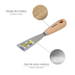 Espátula Mango Madera Hoja Acero 40 mm. Espátula Yeso, Espátula Pintor, Espátula Masillas