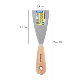 Espátula Mango Madera Hoja Acero 60 mm. Espátula Yeso, Espátula Pintor, Espátula Masillas, Espátula Pladur, etc..