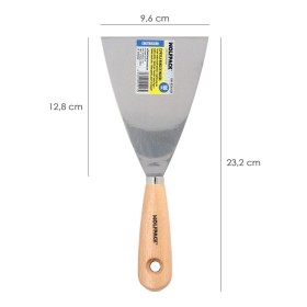 Espátula Mango Madera Hoja Acero 100 mm. Espátula Yeso, Espátula Pintor, Espátula Masillas, Espátula Pladur, etc..