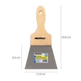 Espátula Techos Mango Madera Hoja Acero 90 x 120 mm. Espátula Yeso, Espátula Pintor, Espátula Masillas, Espátula Pladur, etc..