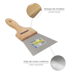 Espátula Techos Mango Madera Hoja Acero 90 x 120 mm. Espátula Yeso, Espátula Pintor, Espátula Masillas