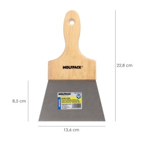 Espátula Techos Mango Madera Hoja Acero 90 x 140 mm. Espátula Yeso, Espátula Pintor, Espátula Masillas, Espátula Pladur, etc..