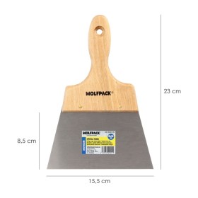 Espátula Techos Mango Madera Hoja Acero 90 x 160 mm. Espátula Yeso, Espátula Pintor, Espátula Masillas, Espátula Pladur, etc..