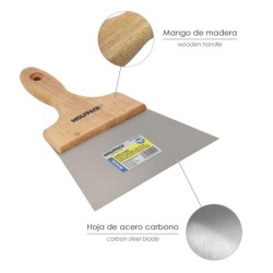 Espátula Techos Mango Madera Hoja Acero 90 x 160 mm. Espátula Yeso, Espátula Pintor, Espátula Masillas