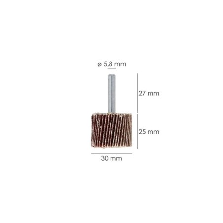 Abanico Lija Grano 40 Medida Diámetro 30 x 25 mm. Disco Abrasivo Laminas, Ruedas Mil Hojas