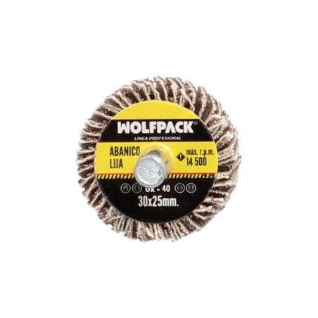 Abanico Lija Grano 40 Medida Diámetro 30 x 25 mm. Disco Abrasivo Laminas, Ruedas Mil Hojas