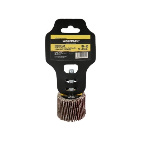 Abanico Lija Grano 40 Medida Diámetro 30 x 25 mm. Disco Abrasivo Laminas, Ruedas Mil Hojas