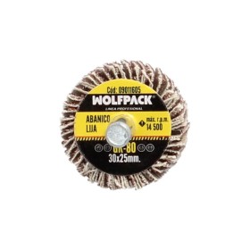 Abanico Lija Grano 80 Medida Diámetro 30 x 25 mm. Disco Abrasivo Laminas, Ruedas Mil Hojas