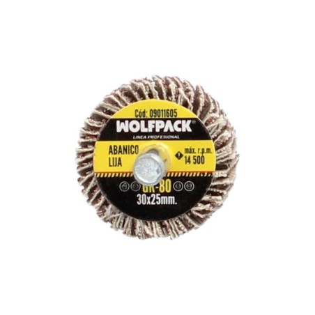 Abanico Lija Grano 80 Medida Diámetro 30 x 25 mm. Disco Abrasivo Laminas, Ruedas Mil Hojas