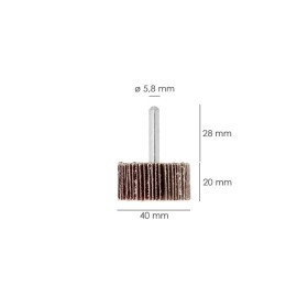 Abanico Lija Grano 80 Medida Diámetro 40 x 20 mm. Disco Abrasivo Laminas, Ruedas Mil Hojas