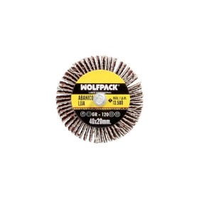 Abanico Lija Grano 120 Medida Diámetro 40 x 20 mm. Disco Abrasivo Laminas, Ruedas Mil Hojas