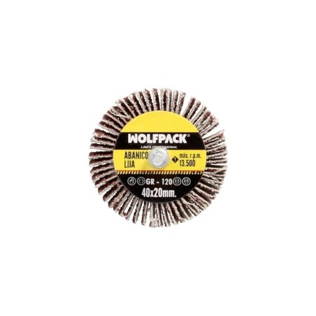 Abanico Lija Grano 120 Medida Diámetro 40 x 20 mm. Disco Abrasivo Laminas, Ruedas Mil Hojas
