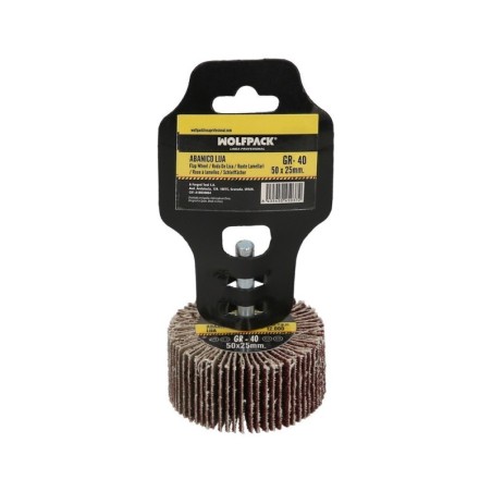 Abanico Lija Grano 40 Medida Diámetro 50 x 25 mm. Disco Abrasivo Laminas, Ruedas Mil Hojas
