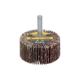 Abanico Lija Grano 120 Medida Diámetro 50 x 25 mm. Disco Abrasivo Laminas, Ruedas Mil Hojas