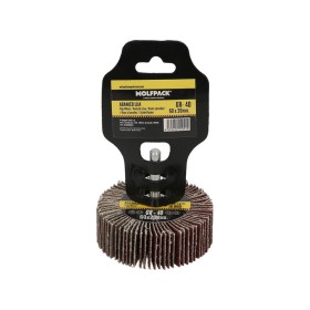 Abanico Lija Grano 40 Medida Diámetro 60 x 20 mm. Disco Abrasivo Laminas, Ruedas Mil Hojas