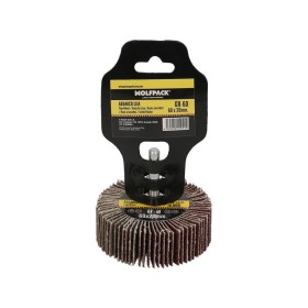Abanico Lija Grano 60 Medida Diámetro 60 x 20 mm. Disco Abrasivo Laminas, Ruedas Mil Hojas