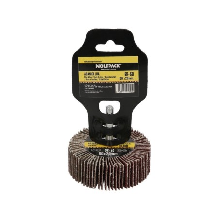 Abanico Lija Grano 60 Medida Diámetro 60 x 20 mm. Disco Abrasivo Laminas, Ruedas Mil Hojas