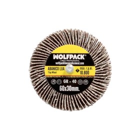Abanico Lija Grano 40 Medida Diámetro 60 x 30 mm. Disco Abrasivo Laminas, Ruedas Mil Hojas