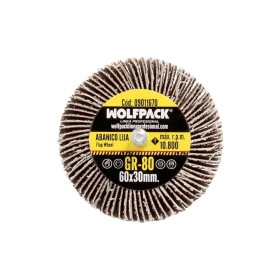 Abanico Lija Grano 80 Medida Diámetro 60 x 30 mm. Disco Abrasivo Laminas, Ruedas Mil Hojas