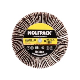 Abanico Lija Grano 40 Medida Diámetro 80 x 30 mm. Disco Abrasivo Laminas, Ruedas Mil Hojas
