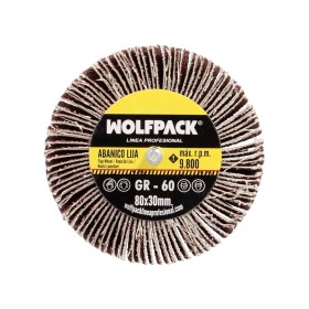Abanico Lija Grano 60 Medida Diámetro 80 x 30 mm. Disco Abrasivo Laminas, Ruedas Mil Hojas
