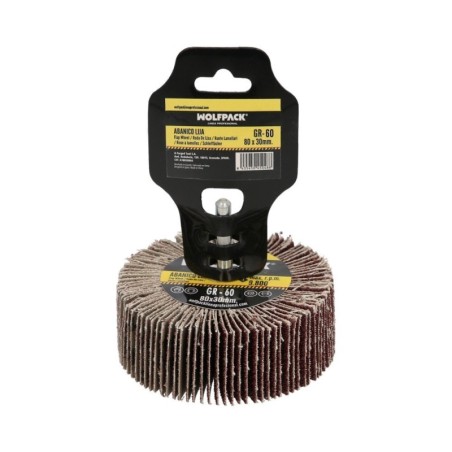 Abanico Lija Grano 60 Medida Diámetro 80 x 30 mm. Disco Abrasivo Laminas, Ruedas Mil Hojas