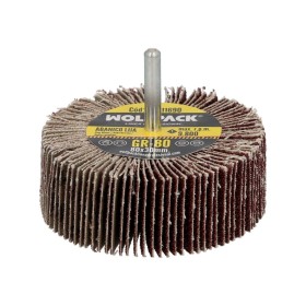 Abanico Lija Grano 80 Medida Diámetro 80 x 30 mm. Disco Abrasivo Laminas, Ruedas Mil Hojas