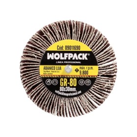 Abanico Lija Grano 80 Medida Diámetro 80 x 30 mm. Disco Abrasivo Laminas, Ruedas Mil Hojas