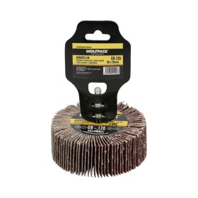 Abanico Lija Grano 120 Medida Diámetro 80 x 30 mm. Disco Abrasivo Laminas, Ruedas Mil Hojas