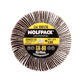 Abanico Lija Grano 80 Medida Diámetro 80 x 40 mm. Disco Abrasivo Laminas, Ruedas Mil Hojas