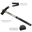 Martillo Encofrador Magnético Fibra Vidrio Mango Fibra Vidrio Con Empuñadura Antideslizante. 700 Gramos 50 cm.